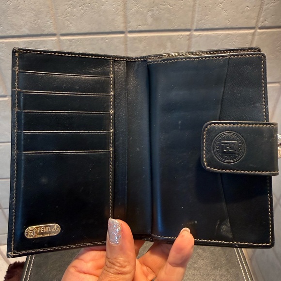Fendi Pequin Striped Kisslock Wallet - Picture 8 of 14